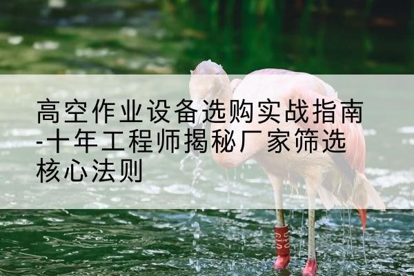 长白剪叉式升降机厂家-高空作业设备选购实战指南-十年工程师揭秘厂家筛选核心法则